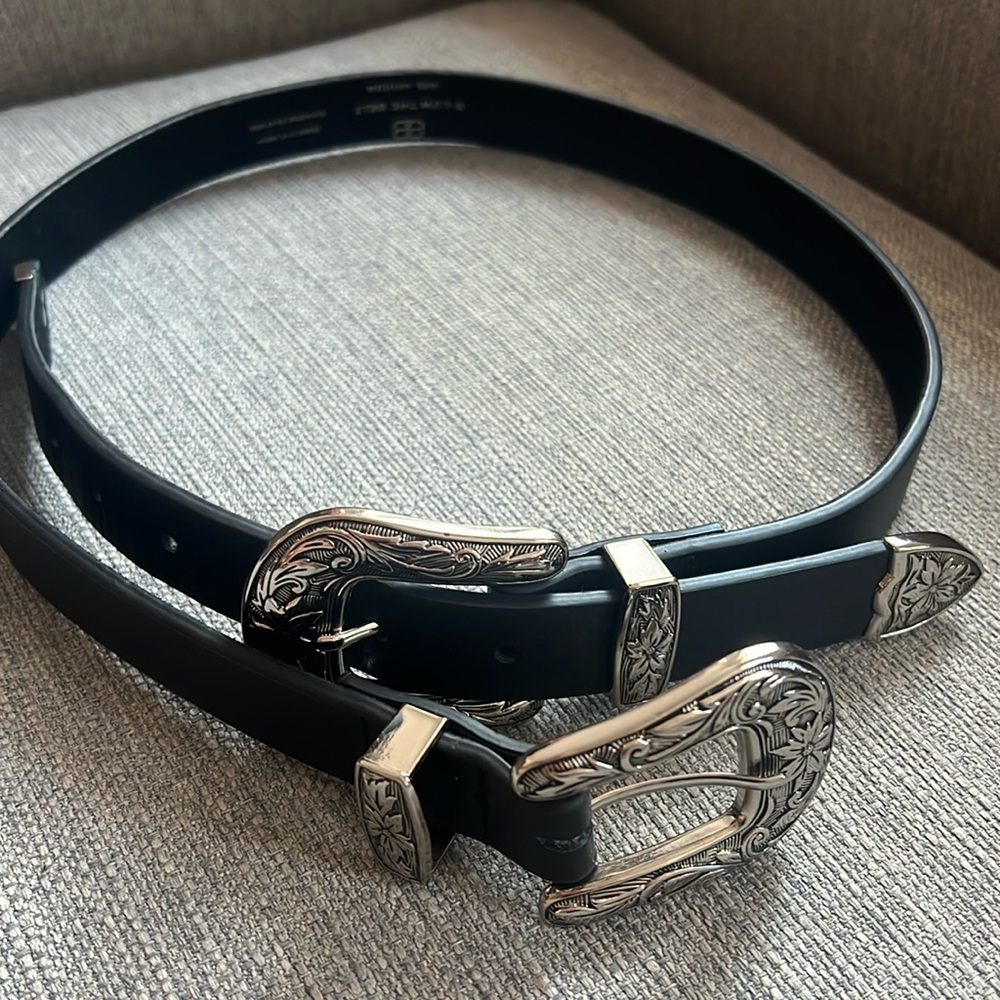 B-low the belt black western belt